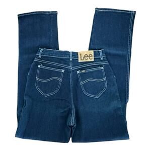 Lee American Vintage 80's High Waisted Dark Blue Jeans size medium